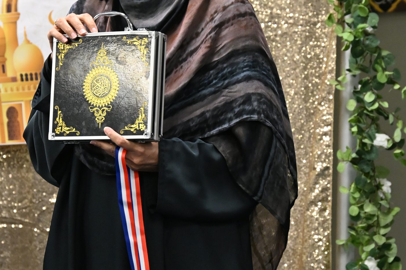 A presentation Qur'an awarded to an Oceans Academy Hifdh student