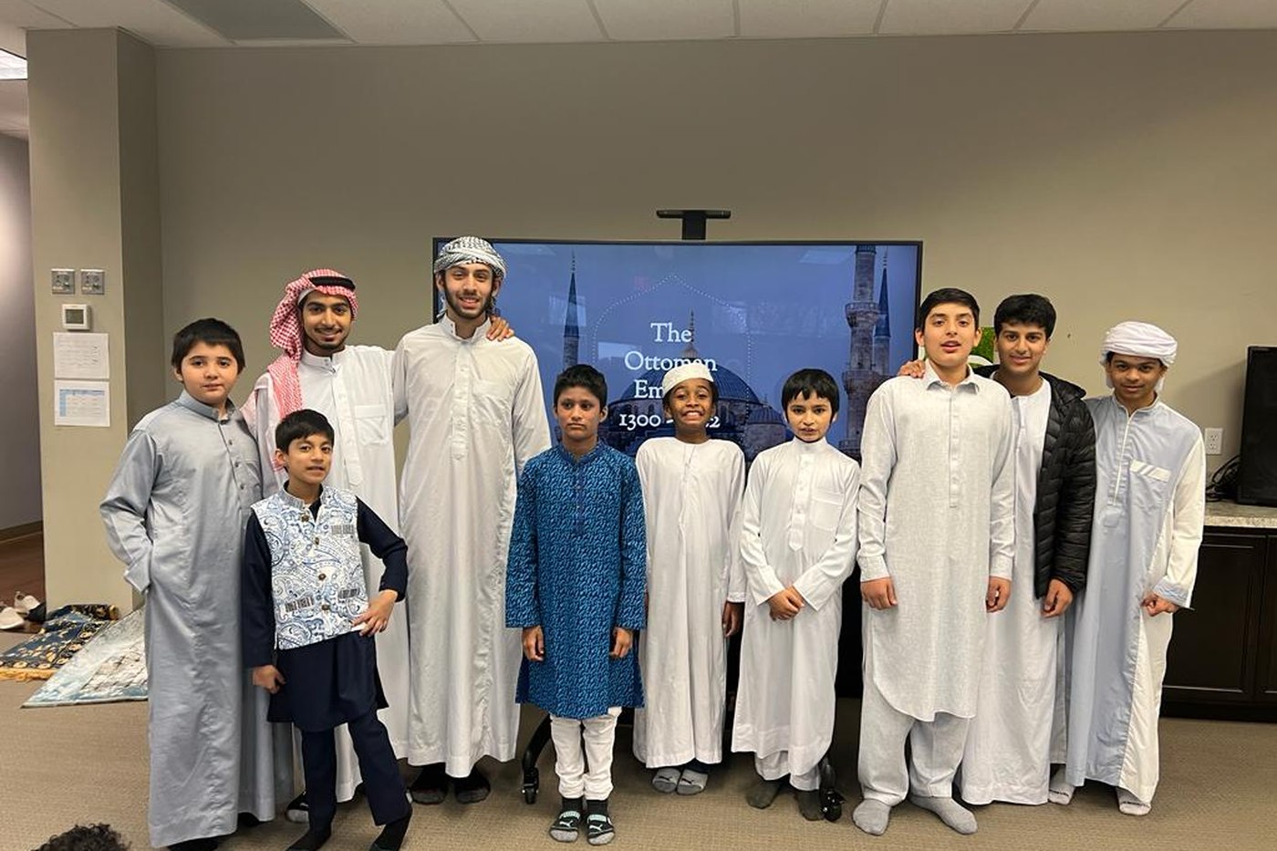 Oceans Academy high school students after a class presentation